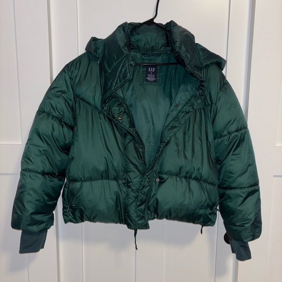 Gap Green Puffer Coat - Picture 1 of 4